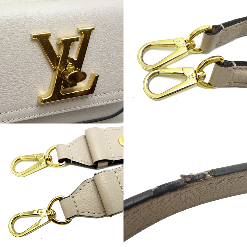 [ Гиндза магазин ]LOUIS VUITTON LV Louis * Vuitton блокировка mi-* ковш NV M57688 сумка на плечо машина f кожа DH89149