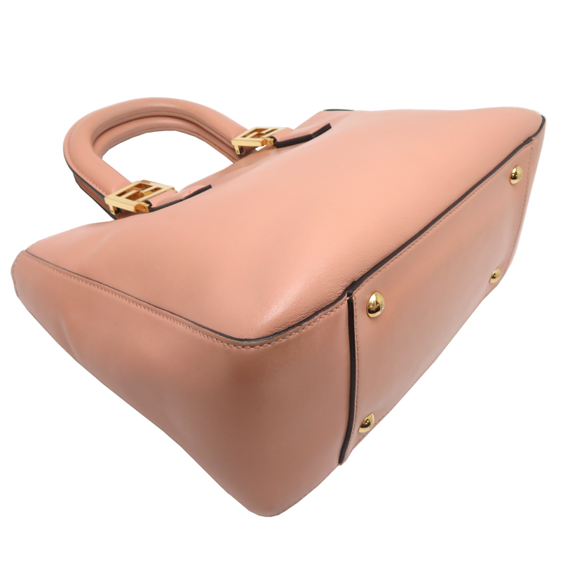 ［飯能本店］FENDI フェンディ FF トート 8BH367 ハンドバッグ レザー ピンク系 レディース DH89411_画像3