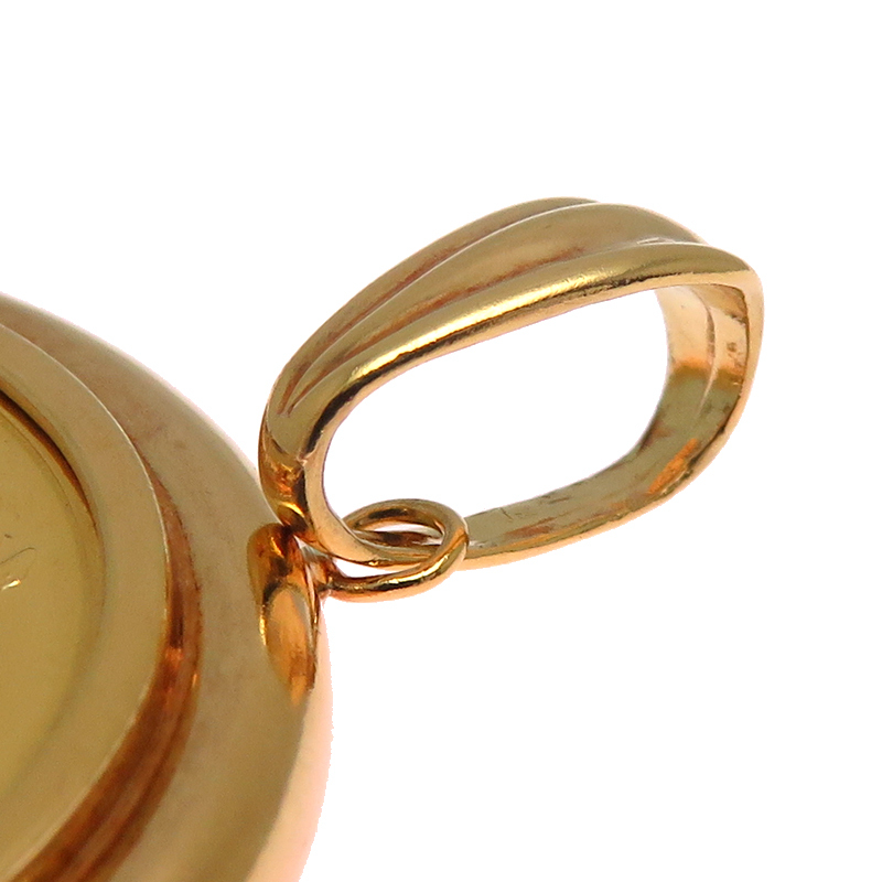 ［飯能本店］Non Brand ノンブランド コイン ペンダントトップ K24イエローゴールド レディース・メンズ DH89668_画像3