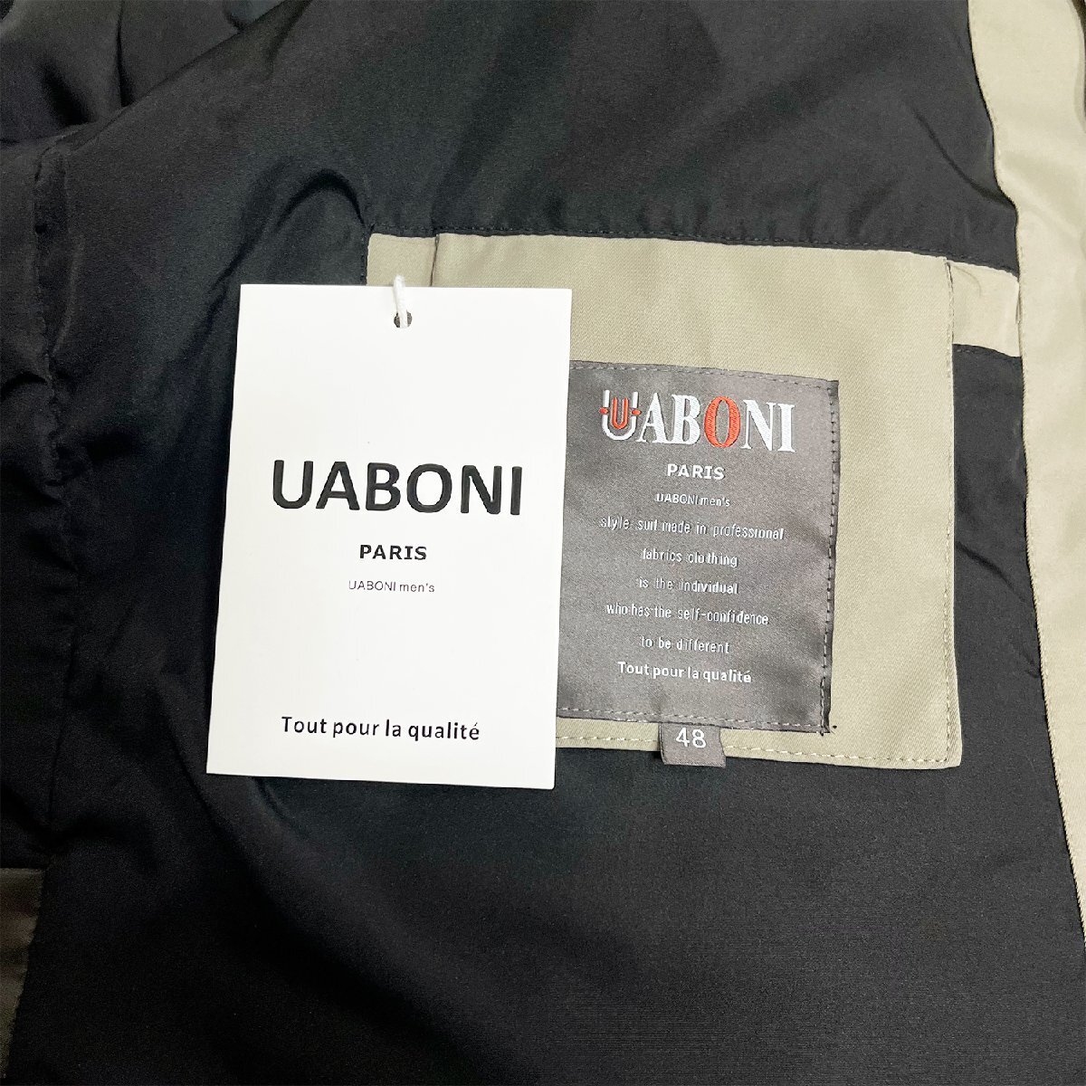 上品EU制&定価6萬◆UABONI*Paris*ジャケット*ユアボニ*パリ発◆撥水 防風(fēng) マウンテンパーカー アウトドア スポーツ キャンプ 春秋 XL/50