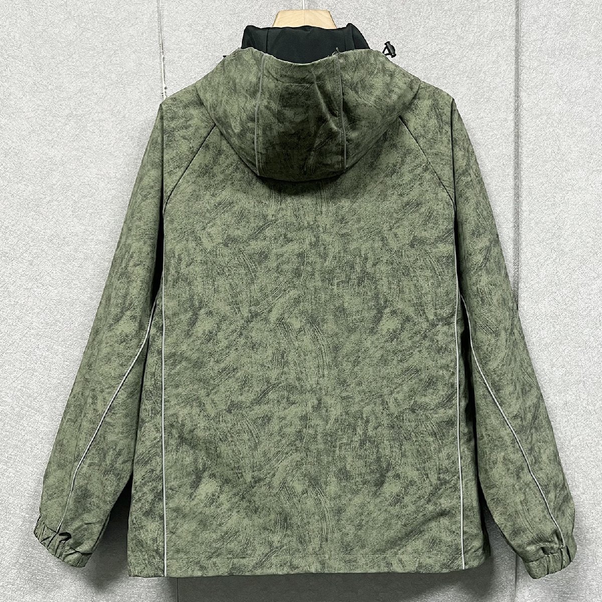 個性 ジャケット 定価6萬◆Emmauela?イタリア?ミラノ発◆撥水 タイダイ柄 フード付き アウトドア マウンテンパーカー ブルゾン M/46