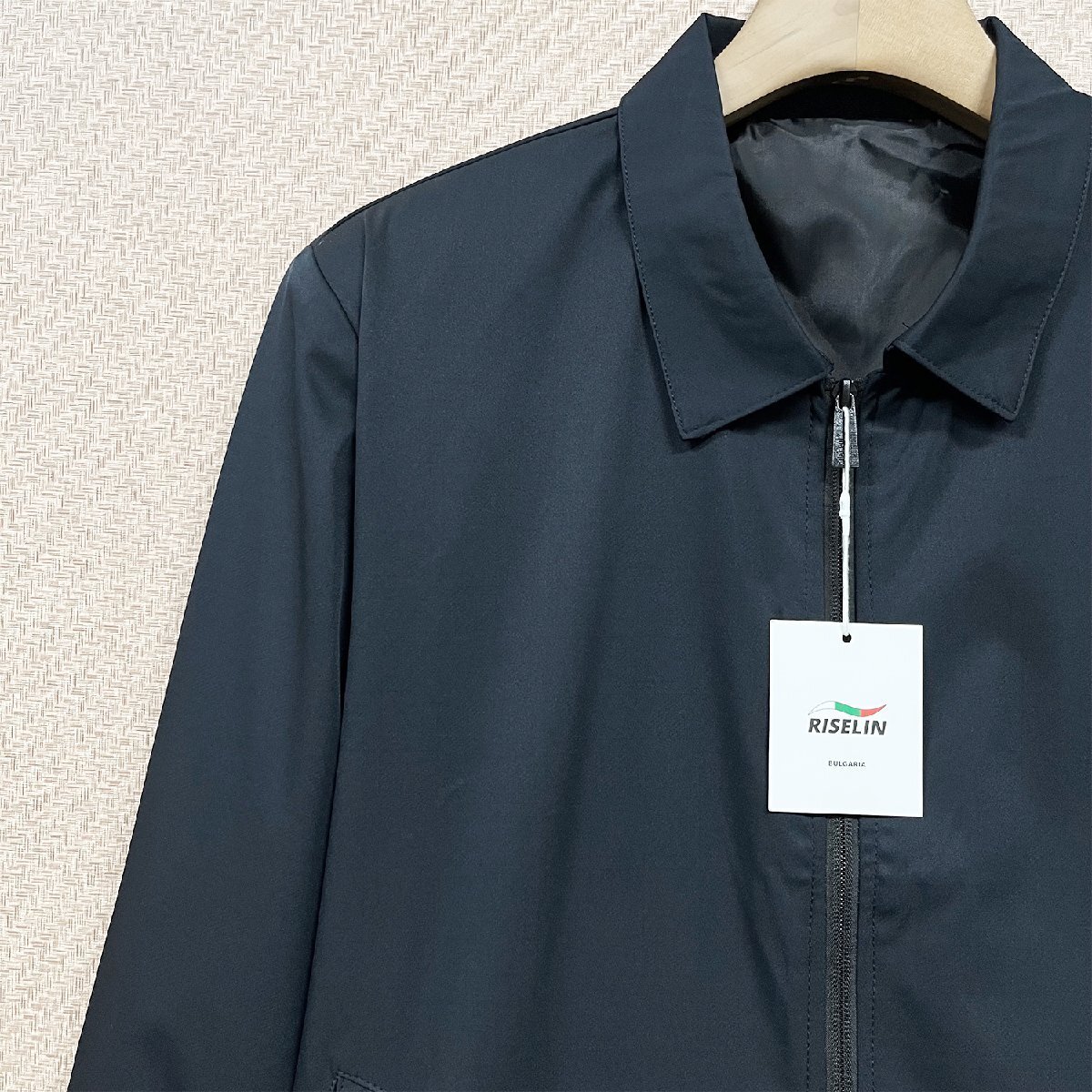 定番ヨーロッパ制※定価6萬◆ブルガリア発※RISELIN ジャケット 防風(fēng) 無地 肩パッド 折り襟 ビジネス フォーマル カジュアル XL/50