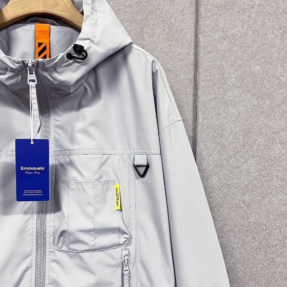 絶賛?ジャケット 定価6萬◆Emmauela?イタリア?ミラノ発◆速干 防風 快適 通気 マウンテンパーカー アウトドア 普段著 春秋 XL/50サイズ