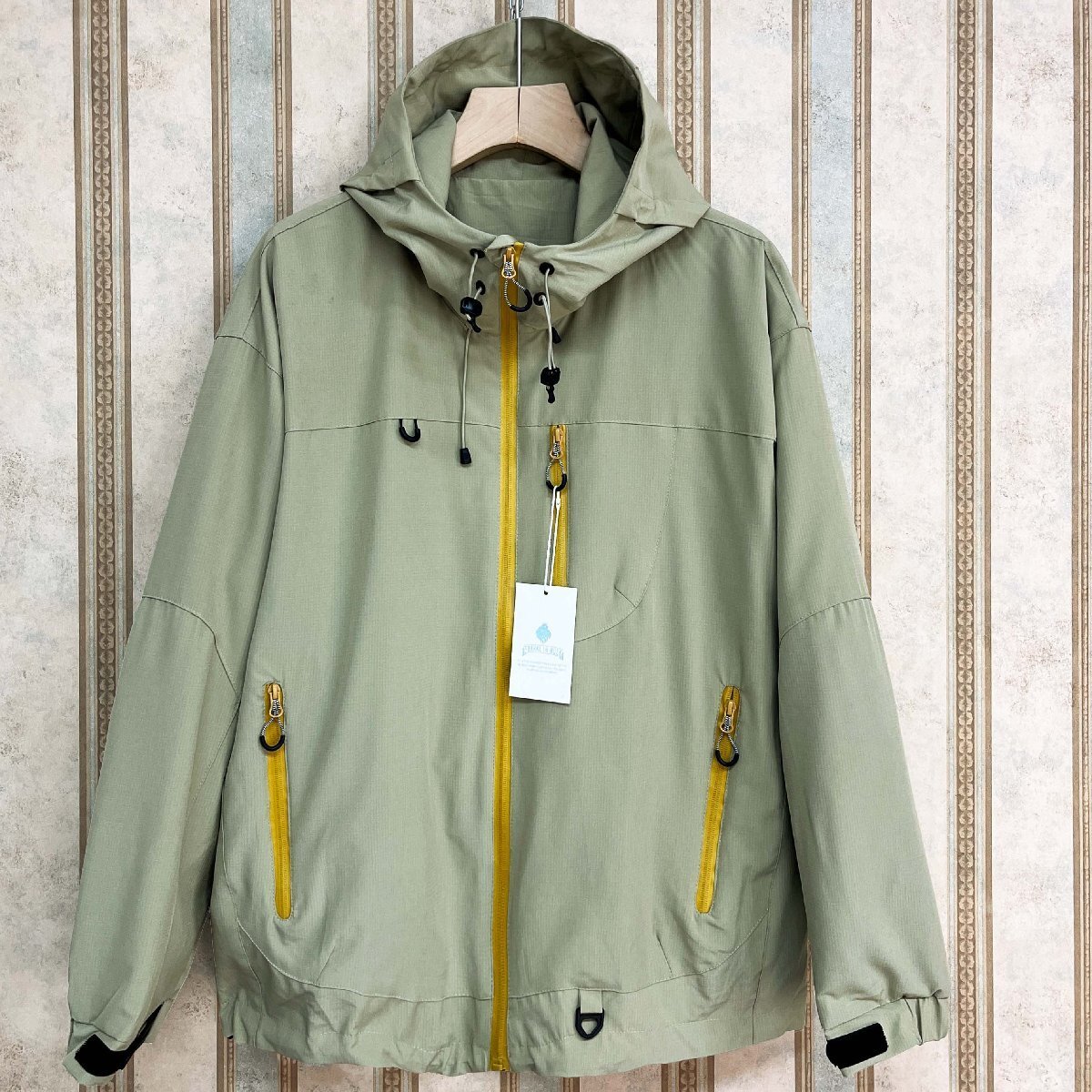 個性 定価6萬 FRANKLIN MUSK?アメリカ?ニューヨーク発 ジャケット ソフト ゆったり マウンテンパーカー アウター スポーツ 春夏 サイズ1