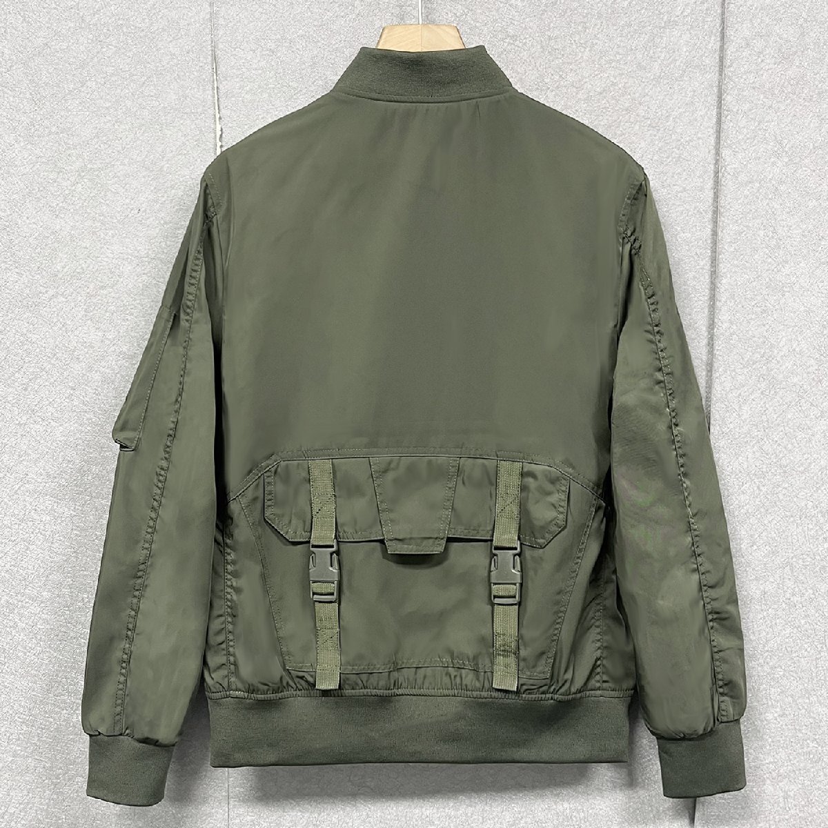 個性?フライトジャケット/MA-1 定価7萬◆Emmauela?イタリア?ミラノ発◆撥水 マルチポケット ブルゾン アウトドア アウター 2XL/52