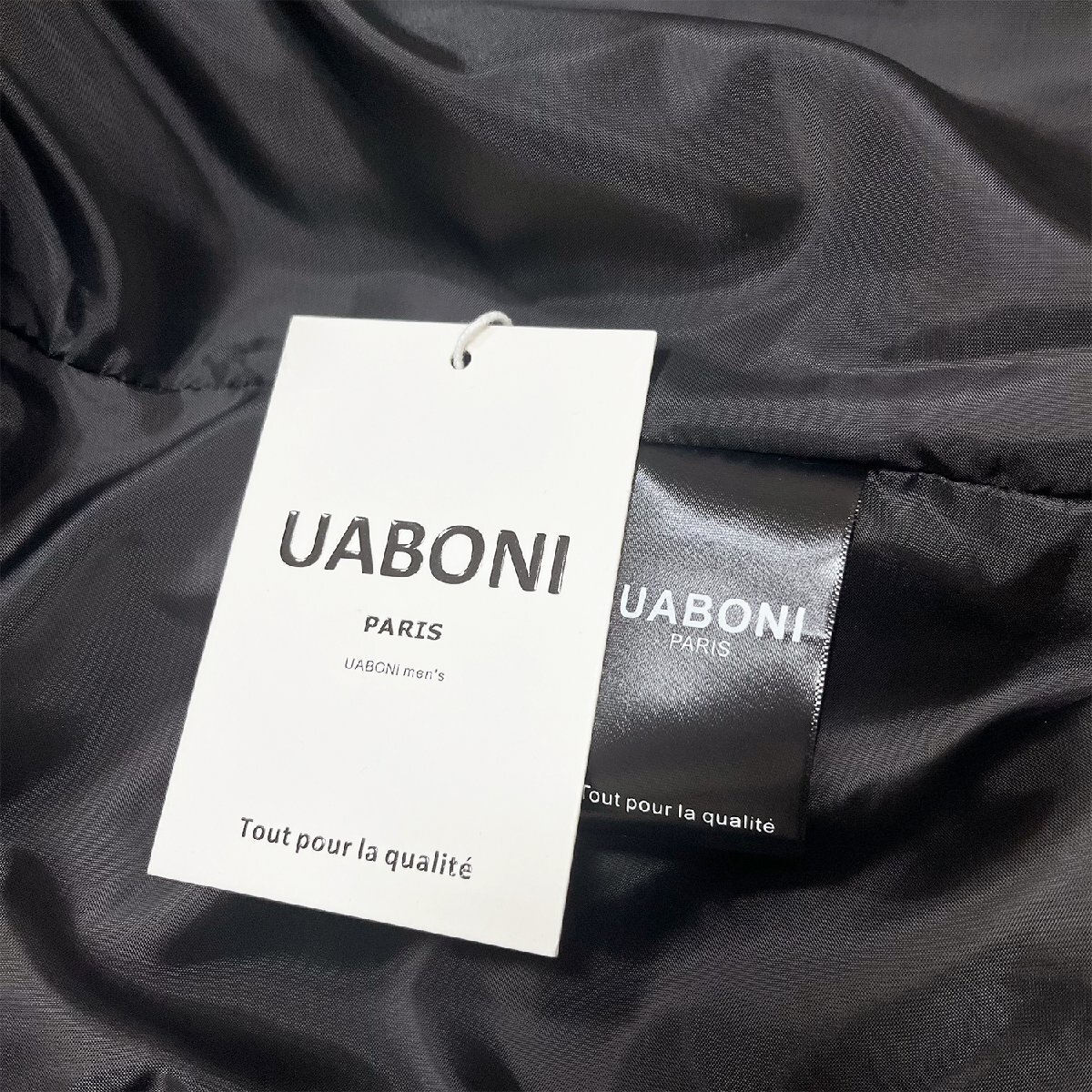 高級EU制＆定価7萬◆UABONI*Paris*スタジャン*ユアボニ*パリ発◆上品カシミヤ 防風 切替 バラ 英字 カラフル カッコいい ストリート XL/50