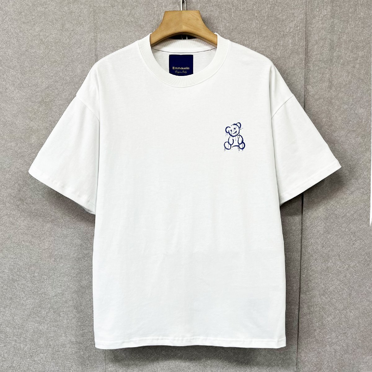 高級?半袖Tシャツ 定価2萬◆Emmauela?イタリア?ミラノ発◆綿100％ 吸濕速干 通気 個(gè)性 スウェット スタイリッシュ 普段著 2XL/52サイズ