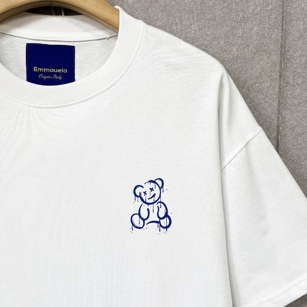 高級?半袖Tシャツ 定価2萬◆Emmauela?イタリア?ミラノ発◆綿100％ 吸濕速干 通気 個(gè)性 スウェット スタイリッシュ 普段著 2XL/52サイズ