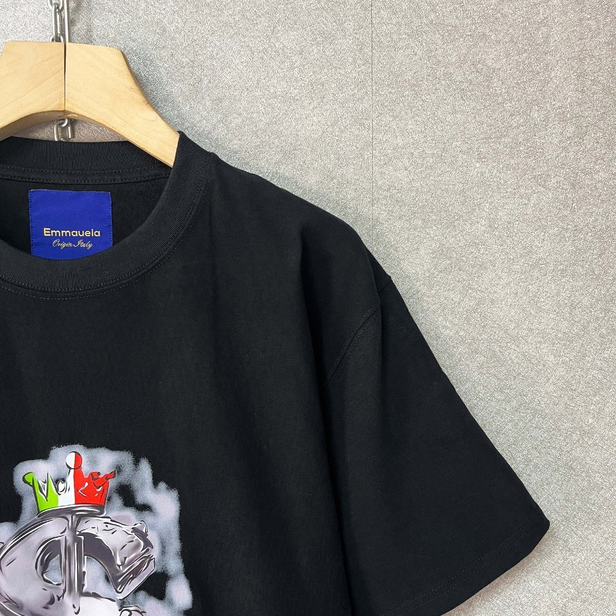 人気?半袖 Tシャツ 定価2萬(wàn)◆Emmauela?イタリア?ミラノ発◆エジプト綿100％ 柔らか シンプル ゆったり ストリート トップス 夏服 XL