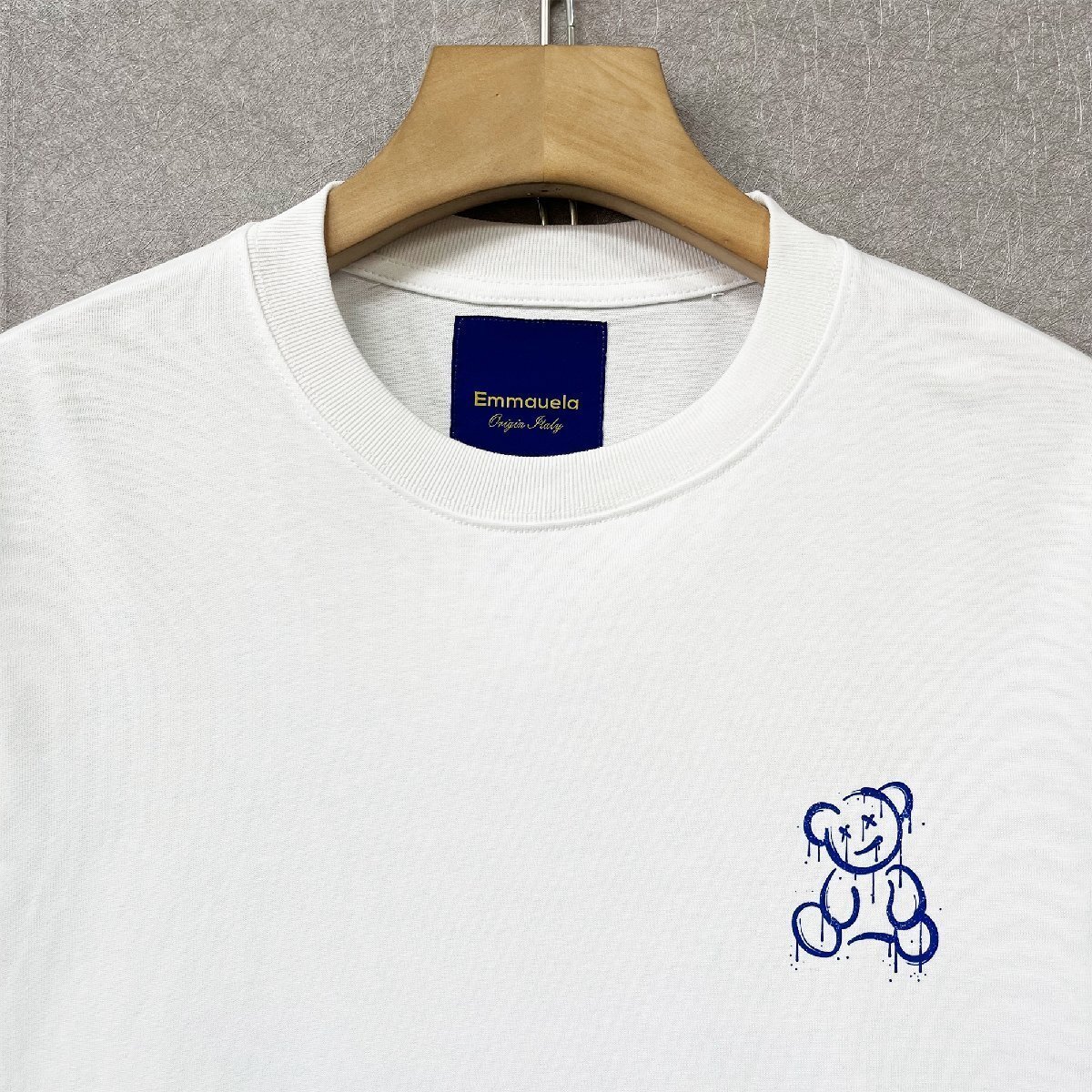 高級?半袖Tシャツ 定価2萬◆Emmauela?イタリア?ミラノ発◆綿100％ 吸濕速干 通気 個(gè)性 スウェット スタイリッシュ 普段著 2XL/52サイズ