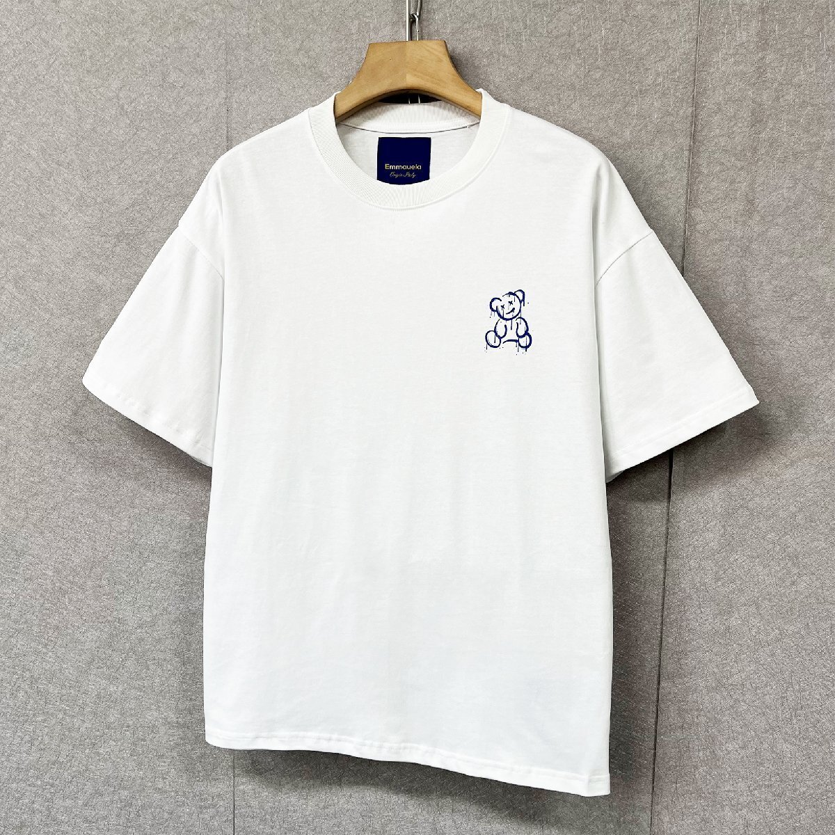 高級?半袖Tシャツ 定価2萬◆Emmauela?イタリア?ミラノ発◆綿100％ 吸濕速干 通気 個(gè)性 スウェット スタイリッシュ 普段著 2XL/52サイズ