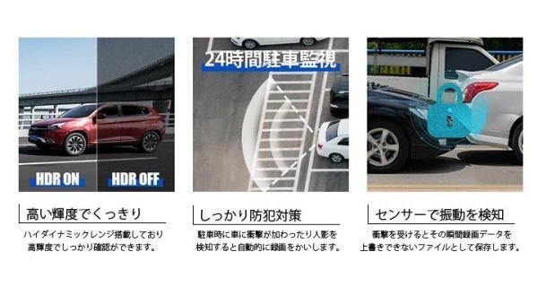 最新版ドライブレコーダー 前后カメラ デュアル1080P+1080PフルHD 前后同時録畫 前170°後140°広角レンズ shw154