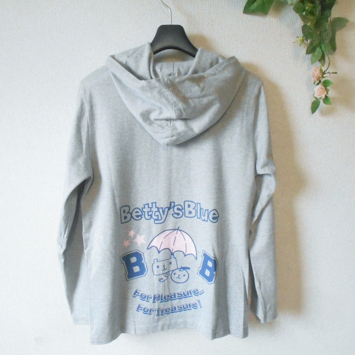 ベティーズ ブルー BETTY'S BLUE SHINJI ABE ジップアップ パーカー 薄手 M レディース 春 夏 秋_画像5