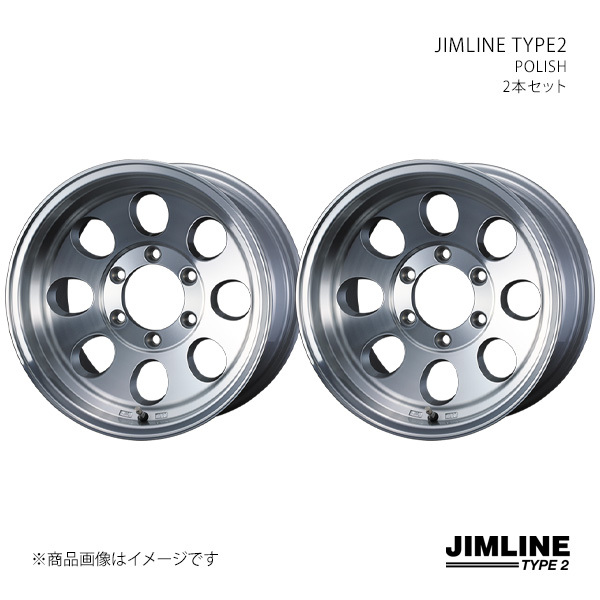 JIMLINE TYPE2 ジムライン タイプツー ホイール 2本セット 0037313×2 【16×8.0J 6-139.7 INSET28 POLISH】_画像1