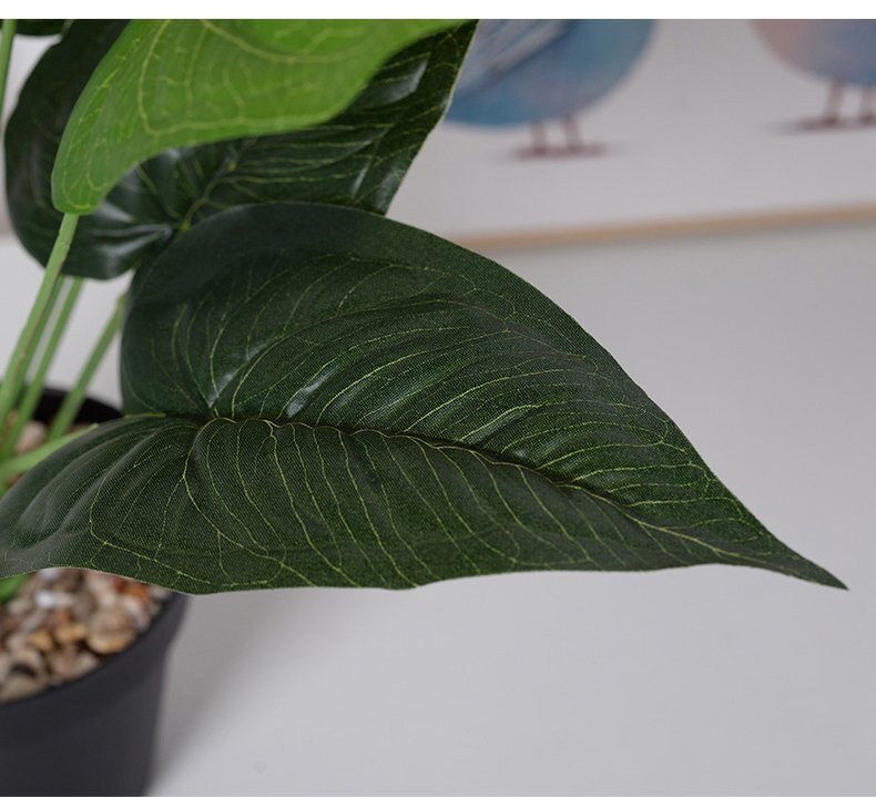 フェイクグリーン アンスリウム 55cm 人工観葉植物 造花 アンスリューム 枯れない 水やり不要 新生活 飾り 黒鉢付き