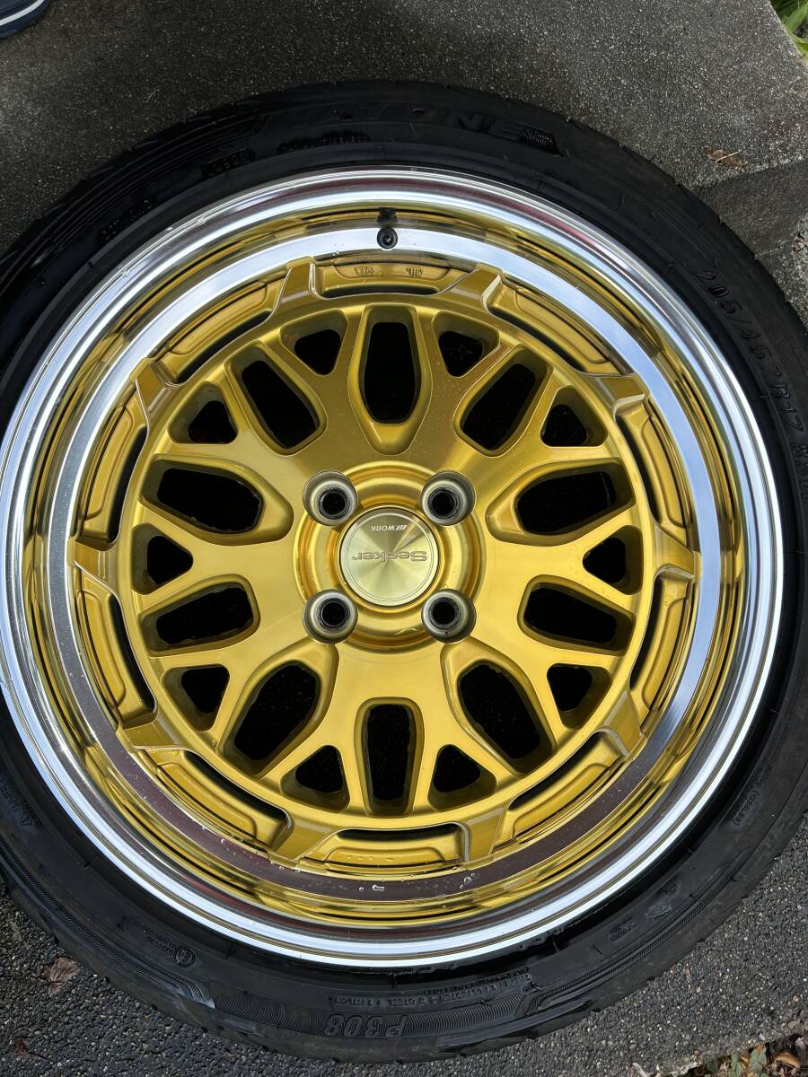 WORK シーカーMX タイヤ4本セット 205/45/17 7J_画像1