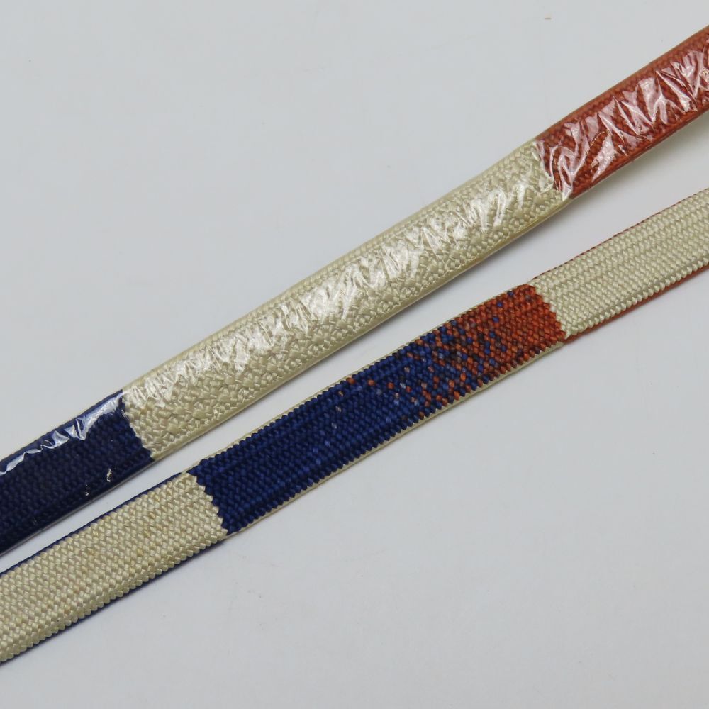 中古 帯締め 平組紐 正絹(金銀糸除く) ベージュ系 マルチカラー モダン お洒落 小物 和装 呉服 和服 きもの レディース 女性_画像3