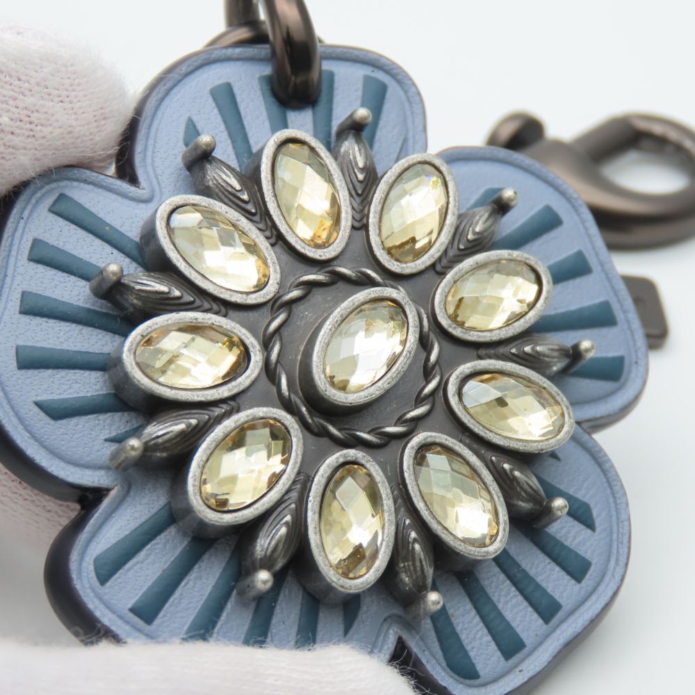  б/у Louis * Vuitton брелок для ключа springs Street M01187 LV signature монограмма metal Brown розовый белый кольцо для ключей 