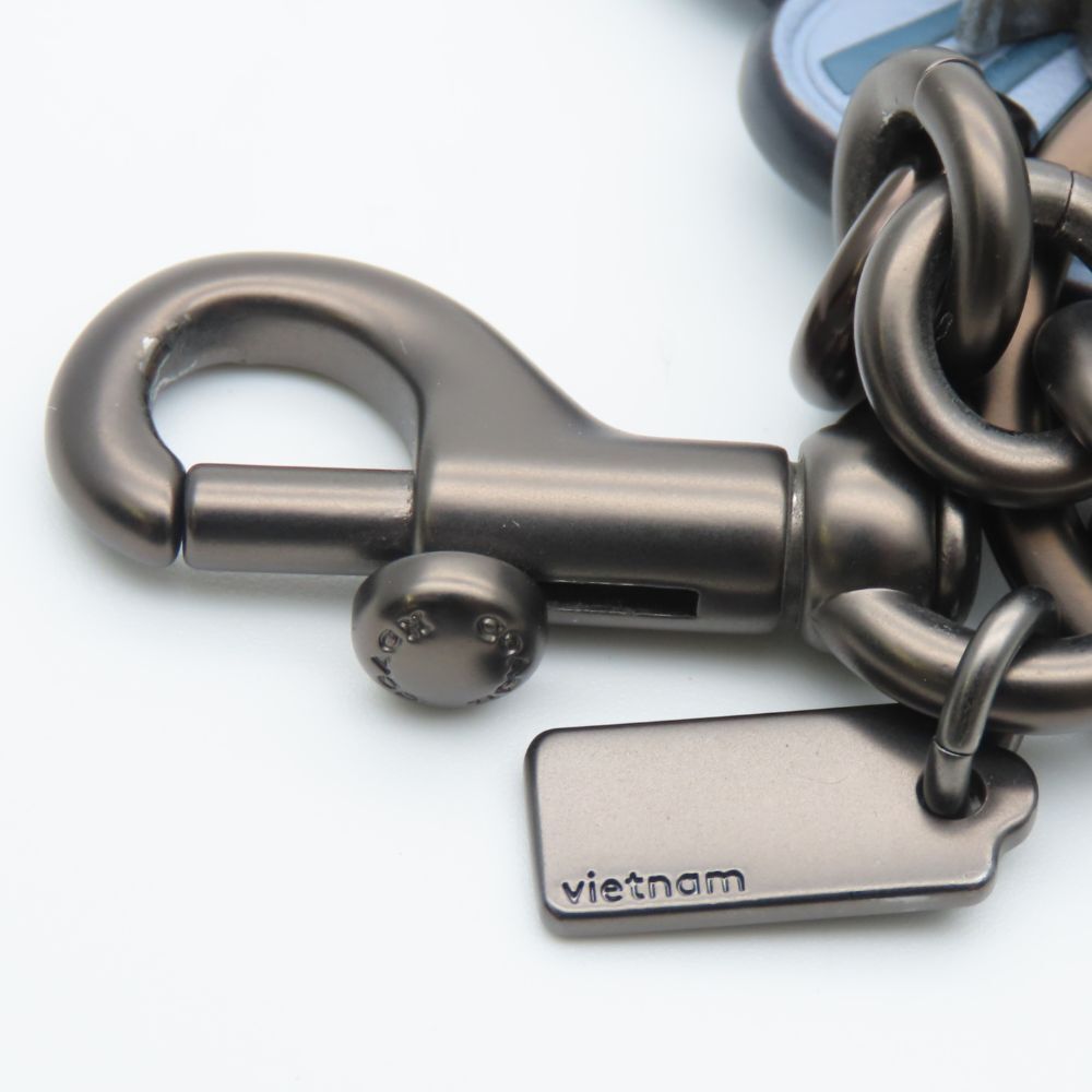  б/у Louis * Vuitton брелок для ключа springs Street M01187 LV signature монограмма metal Brown розовый белый кольцо для ключей 