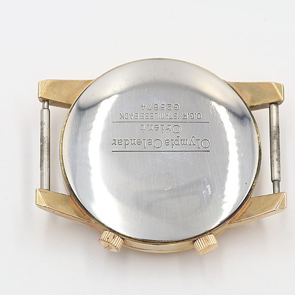 デッドストック級 稼働 良品 オリエント オリンピアカレンダー デイト シルバー文字盤 手巻 トップのみ メンズ腕時計 OGH 176ABC5072300_画像2