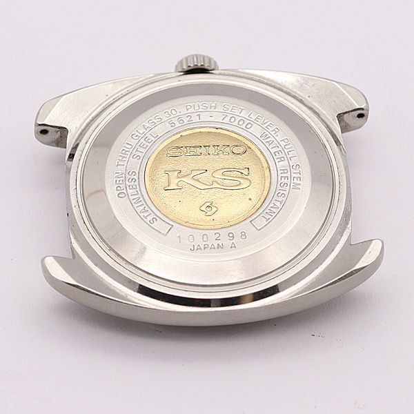 デッドストック級 稼働 良品 セイコー AT 5621-7000 キングセイコー ハイビート ネイビー文字盤 トップのみ メンズ腕時計 423ABC5736200KYM_画像3