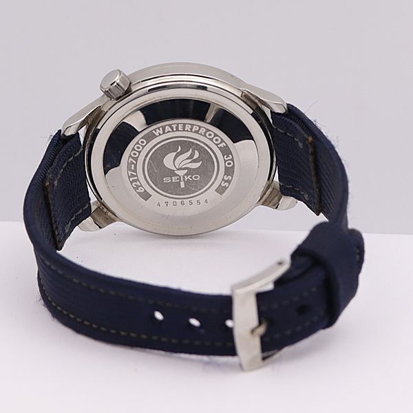 デッドストック級 セイコー AT 6217-7000 ワールドタイム ファーストモデル シルバー文字盤 デイト メンズ腕時計 7007ABC 0461010SMD_画像4