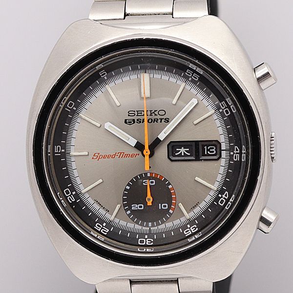  неиспользуемый товар класс работа хорошая вещь Seiko AT 6139-7020 Seiko 5 спорт скорость таймер серый циферблат мужские наручные часы 759ABC5208500KYM