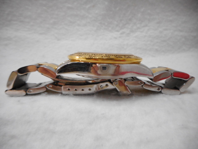 ◇ J.HARRISON ジョンハリソン JH-003 クォーツ ブラック文字盤 3針 腕時計　コンビカラー 現(xiàn)狀品　USED品　ケース入り