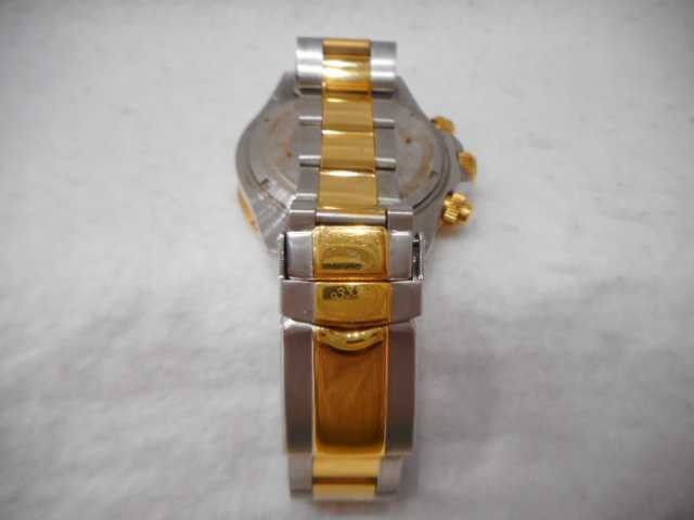 ◇ J.HARRISON ジョンハリソン JH-003 クォーツ ブラック文字盤 3針 腕時計　コンビカラー 現(xiàn)狀品　USED品　ケース入り