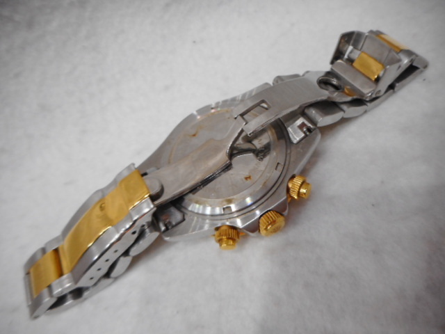 ◇ J.HARRISON ジョンハリソン JH-003 クォーツ ブラック文字盤 3針 腕時計　コンビカラー 現(xiàn)狀品　USED品　ケース入り