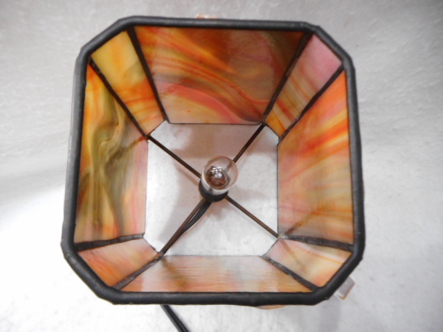 ◇昭和レトロ　シェードランプ　lamp shade　マーブル　テーブルライト　溫かな明かり　アンティーク　保管品　箱無し