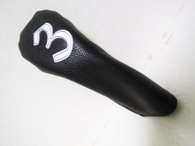 VESEL●ベゼル●レザー●本革●UT●3U●ユーティリティー●ヘッドカバー●ブラック×ホワイト●超美品●かなり綺麗なコンディション_画像1