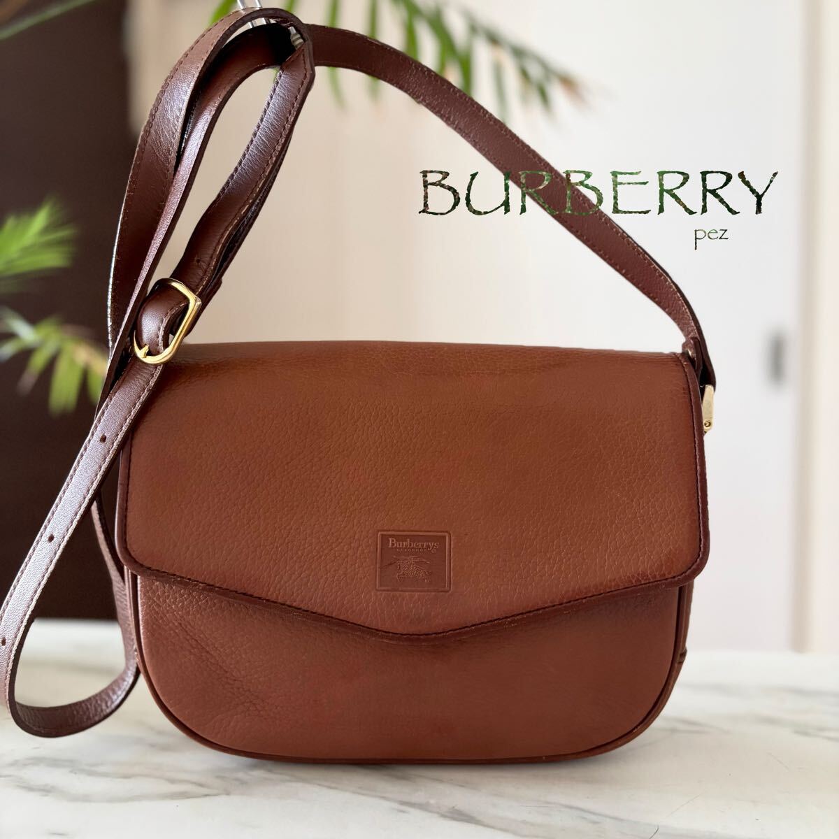 ★BURBERRY バーバリー ショルダーバッグ レザー ブラウン Amazon | [BURBERRY] バーバリー SM ELONGATED CAMERA 本革