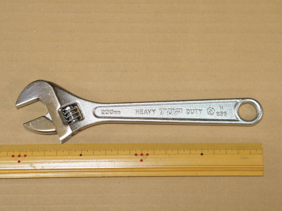 美品 TOP 200 mm モンキー レンチ H-200 検) トップ 工業 KTC WMA-200 TONE トネ MWR-200 ロブテックス ロブスター LOBSTER M200_画像5