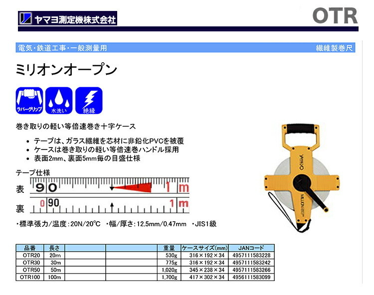 〈ヤマヨ〉ミリオンオープン 50m OTR50_画像2