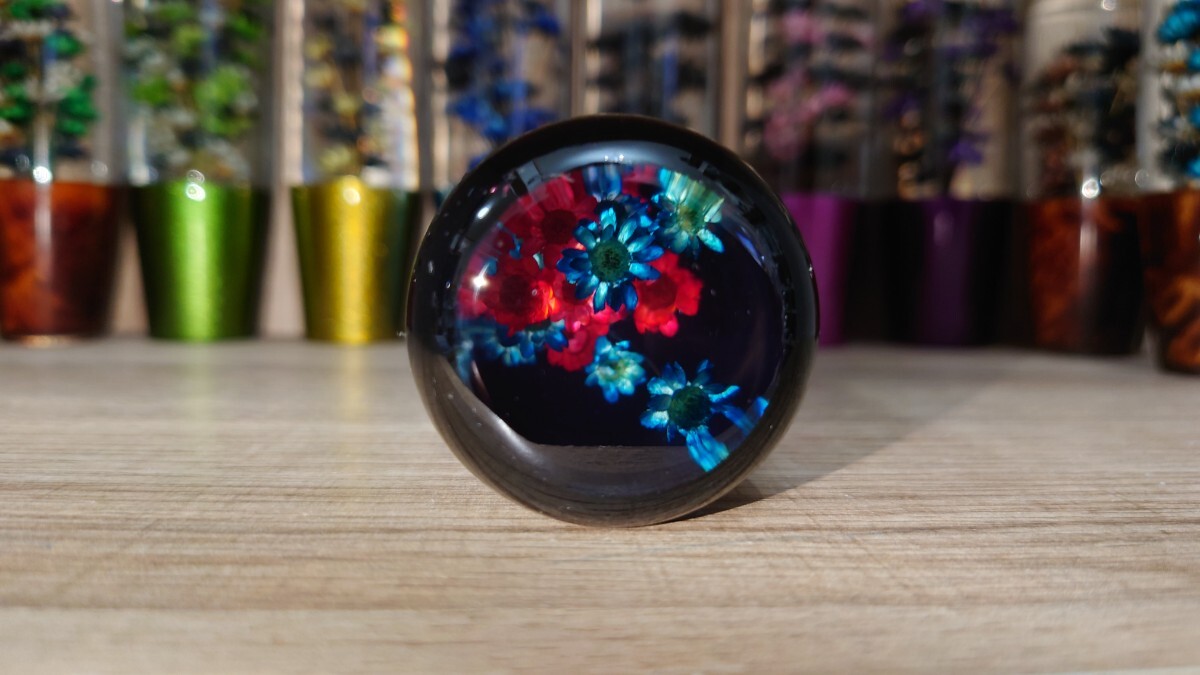 ぼかしグラデーション水中花シフトノブ20cmブルー×レッド　デコトラ　軽トラ　旧車　街道レーサー　ドリフト　　シフトノブ延長_画像7