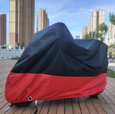 訳あり レッド バイクカバー 防水 XL バイク 原付 自転車カバー 赤 黒