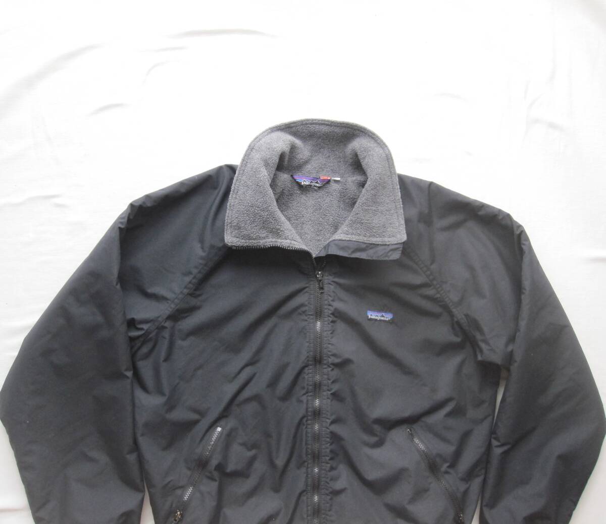 ☆デッド 80s 三角タグ パタゴニア シェルドシンチラ ジャケット（L）黒 グレー / 80s / パフボール / mars / グリセード / ベスト