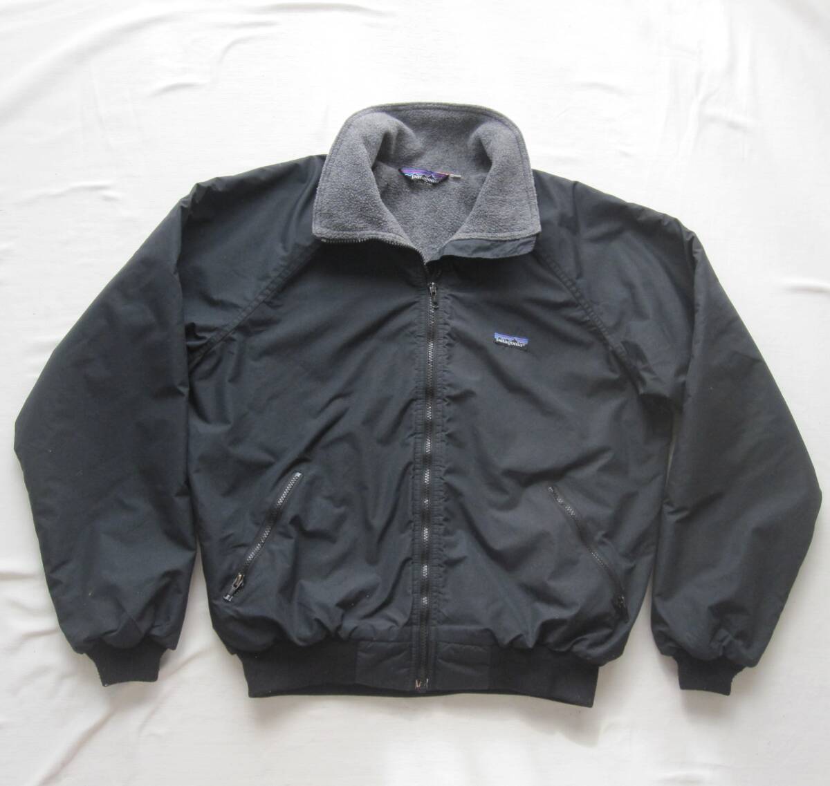 ☆デッド 80s 三角タグ パタゴニア シェルドシンチラ ジャケット（L）黒 グレー / 80s / パフボール / mars / グリセード / ベスト