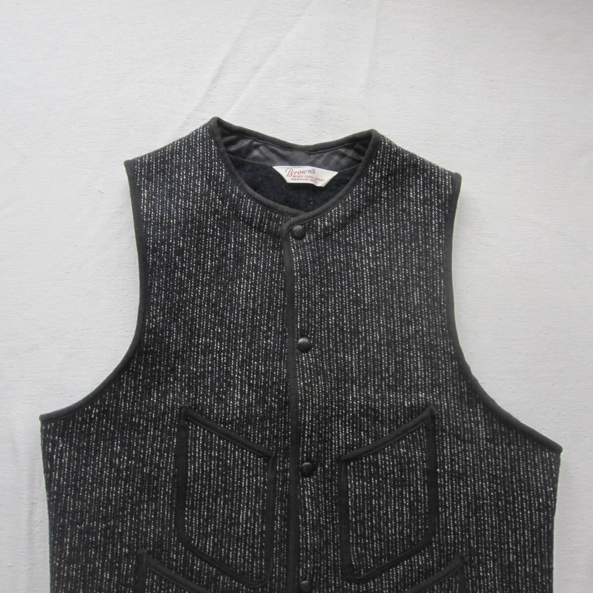 ☆デッド 40s ブラウンズ ビーチベスト 三角タグ / Brown's Beach Vest / 1930s 40s 30s ビーチジャケット / ビンテージ ブラウンズビーチ 