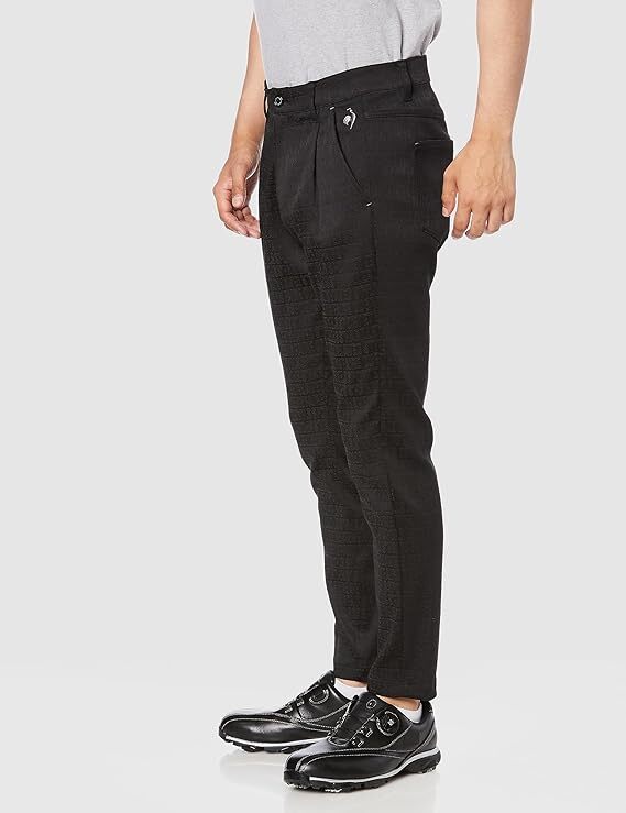 新品 ルコック ゴルフ ジョガーパンツ 92 黒 ブラック QGMWJD05 ストレッチ 吸汗 税込14,300円 メンズ ゴルフパンツ ズボン_画像3