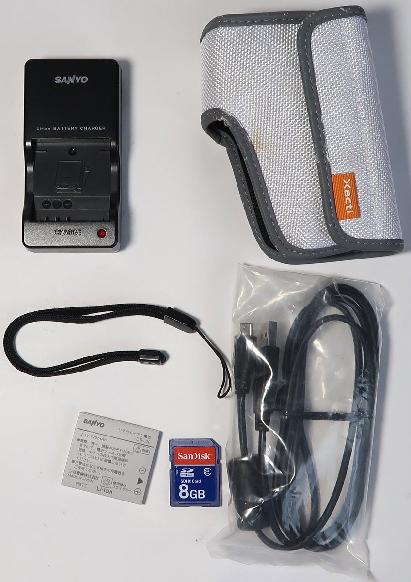 SANYO,Xacti,DMX-CA65, ホワイト, 水深1.5m防水,600萬畫素,中古