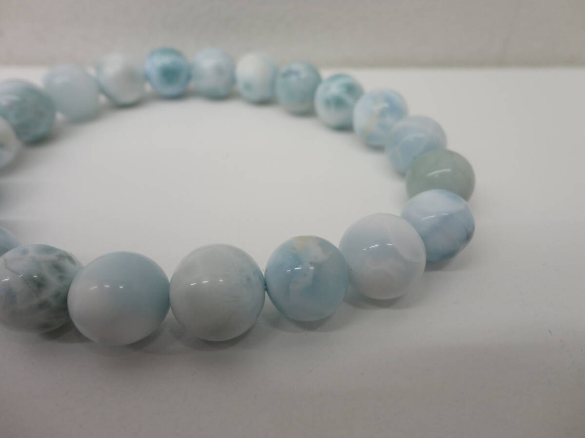 11121 ジュエリー祭 ラリマー ブレスレット 33.8g 約10mm～ 美品 中古品_画像5
