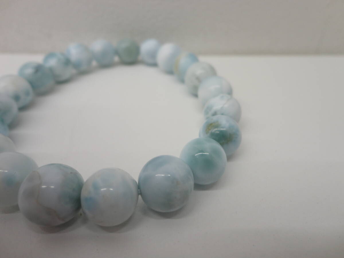 11121 ジュエリー祭 ラリマー ブレスレット 33.8g 約10mm～ 美品 中古品_画像4