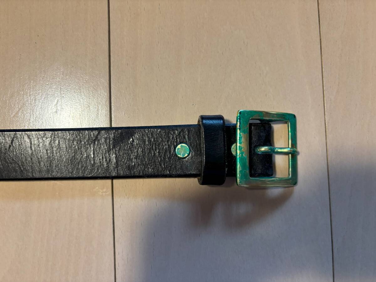 横浜 JUNKY CLASSICS オリジナル ベルト サドルレザー 黒 W36_画像3