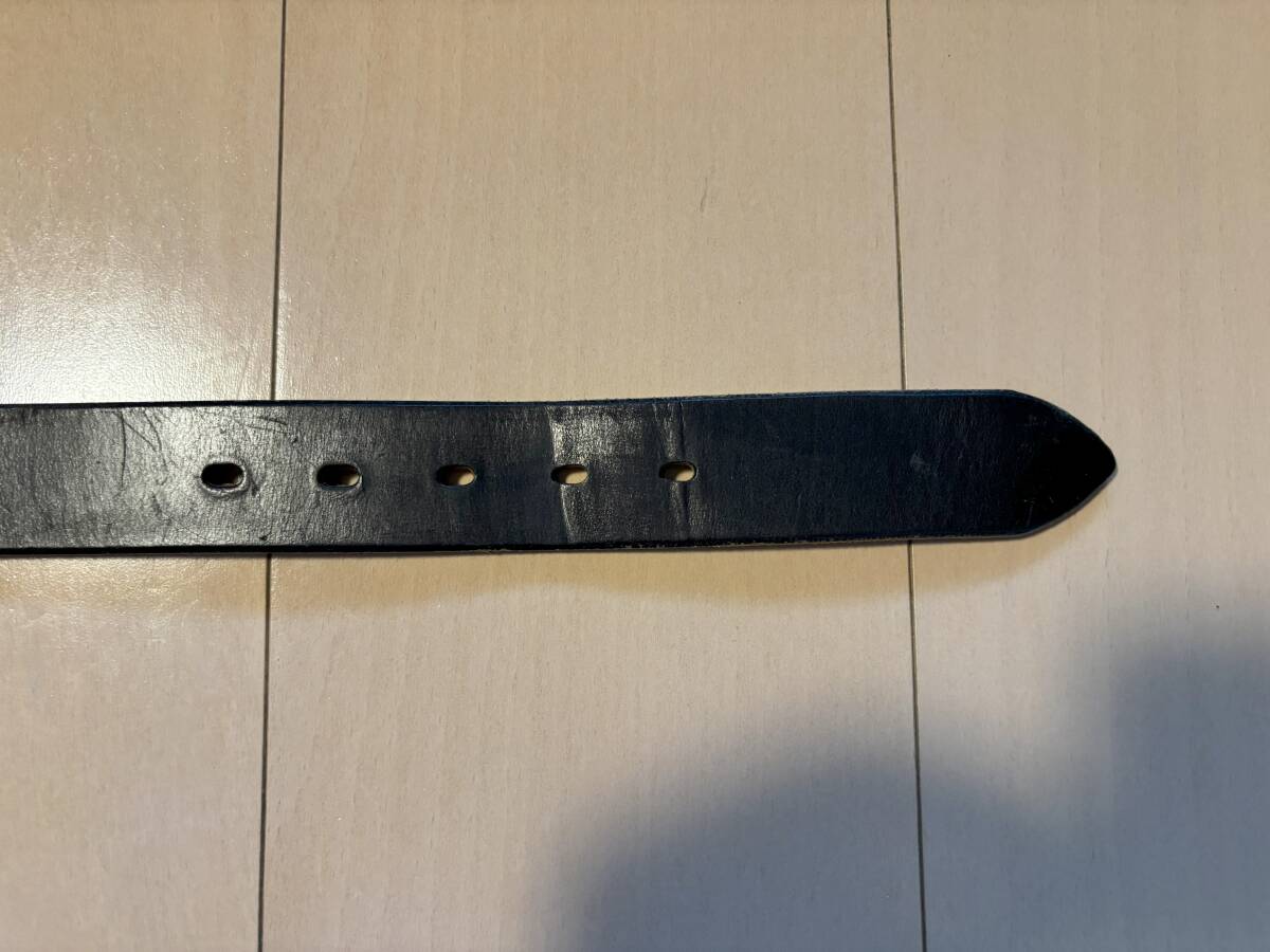 横浜 JUNKY CLASSICS オリジナル ベルト サドルレザー 黒 W36_画像2