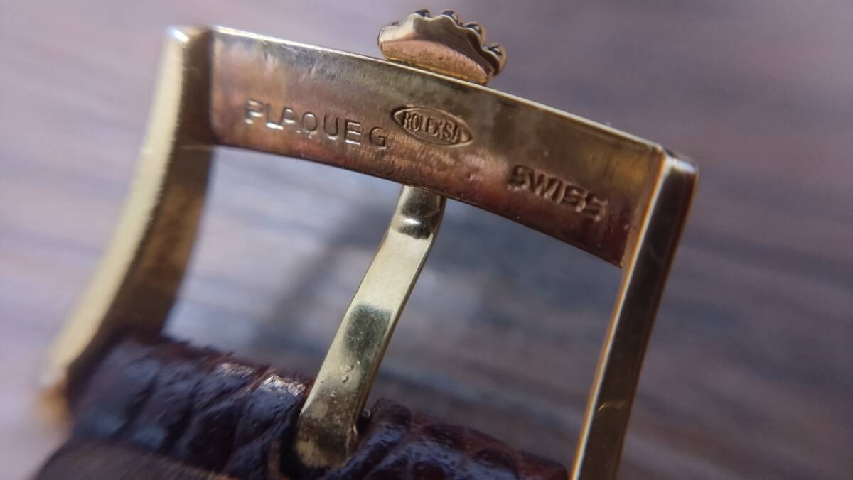 1円スタート ROLEX 純正尾錠 14mm ロレックス バックル 金メッキ GP　パーツ 部品