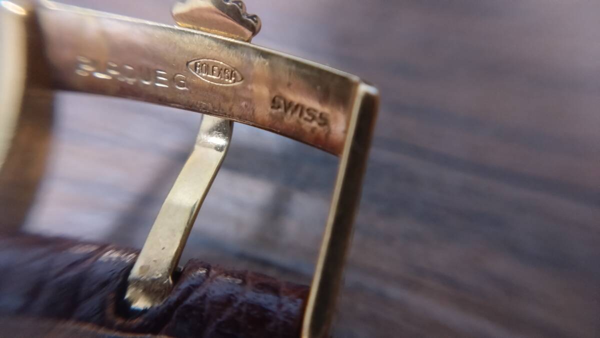 1円スタート ROLEX 純正尾錠 14mm ロレックス バックル 金メッキ GP　パーツ 部品