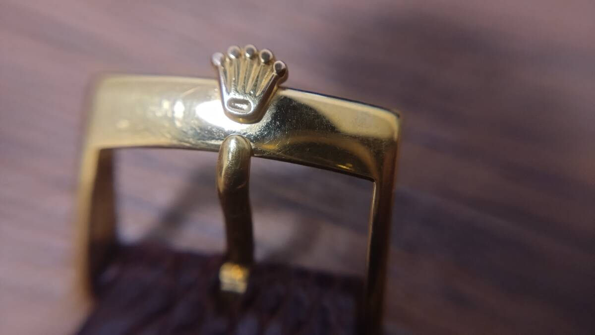 1円スタート ROLEX 純正尾錠 14mm ロレックス バックル 金メッキ GP　パーツ 部品