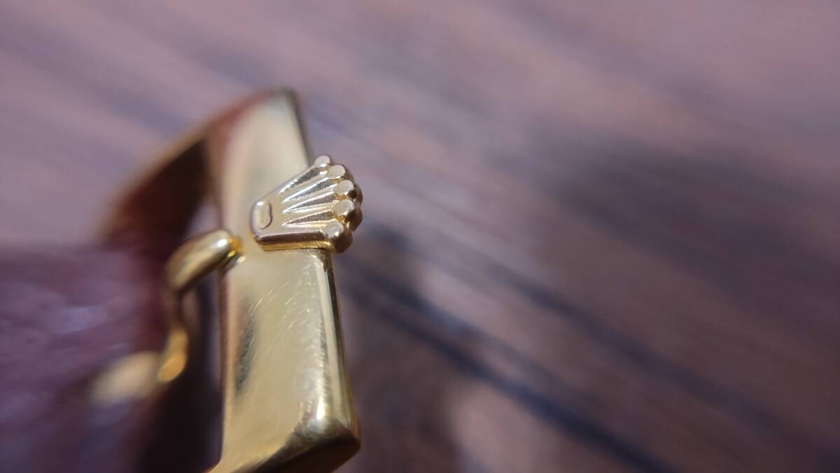 1円スタート ROLEX 純正尾錠 14mm ロレックス バックル 金メッキ GP　パーツ 部品